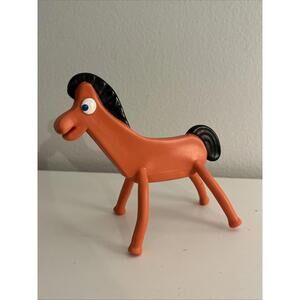 Vintage Trendmasters Orange Gumby Horse “Pokey” Collectible Bendable Toy